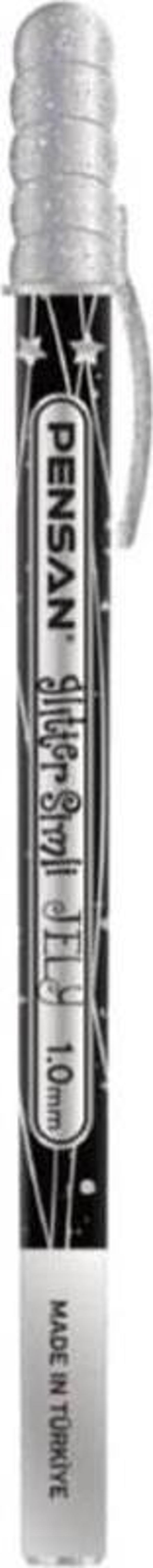 Pensan Jely Glitter Simli Kalem 1 mm Gümüş - Image 1