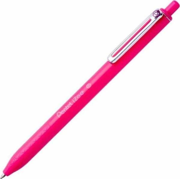 Pentel iZee Yağ Bazlı Mekanizmalı Roller Kalem 1.0 mm Pembe BX470-P - Image 1