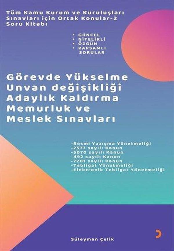 Tüm Kamu Kurum ve Kuruluşları Sınavları İçin Ortak Konular 2 Soru Kitabı - Cinius Yayınevi - Image 1