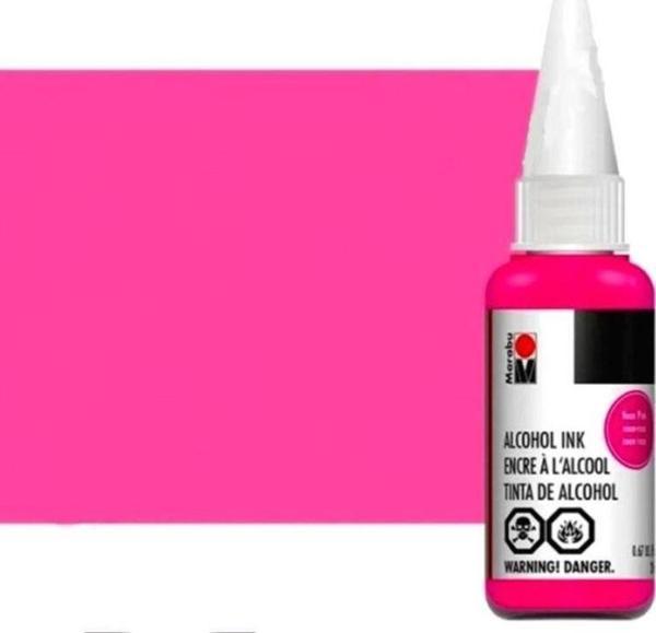 Marabu Alcohol Ink 20 ml Neon Pink - Image 1