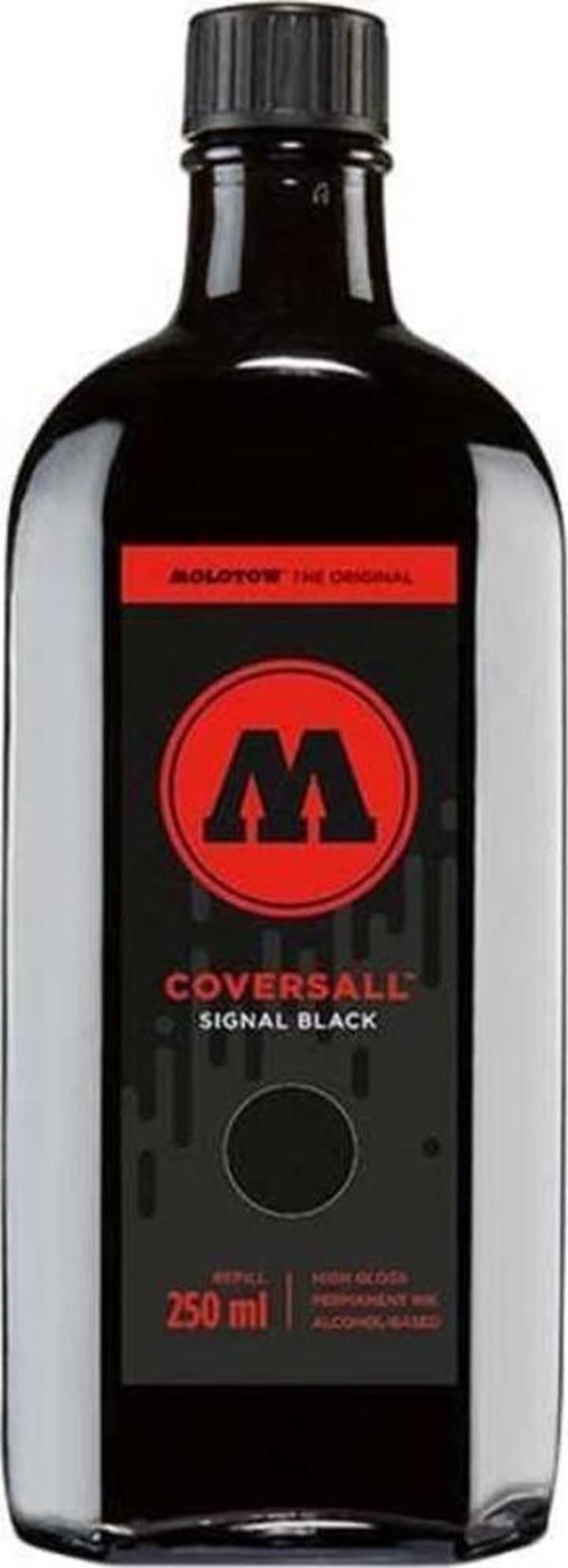 Molotow Refill Cocktail Coversall Permanent Mürekkep Signal Black 250 ml - Image 1