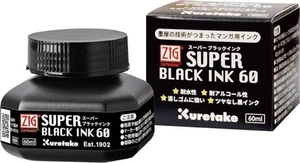 Zig Super Black Ink Siyah Yazı ve Çizim Mürekkebi 60 ml - Image 1