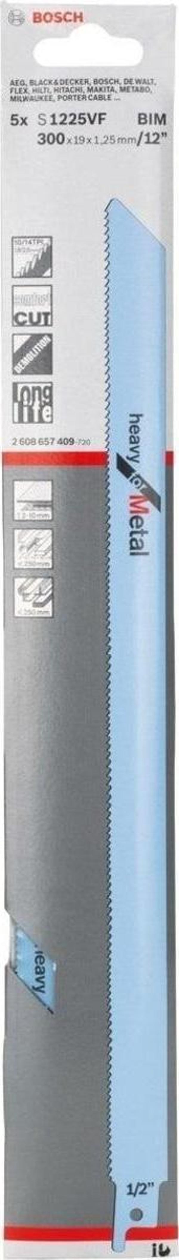 Bosch S1225VF Panter Testere Bıçağı Metal 5 Parça - Image 1