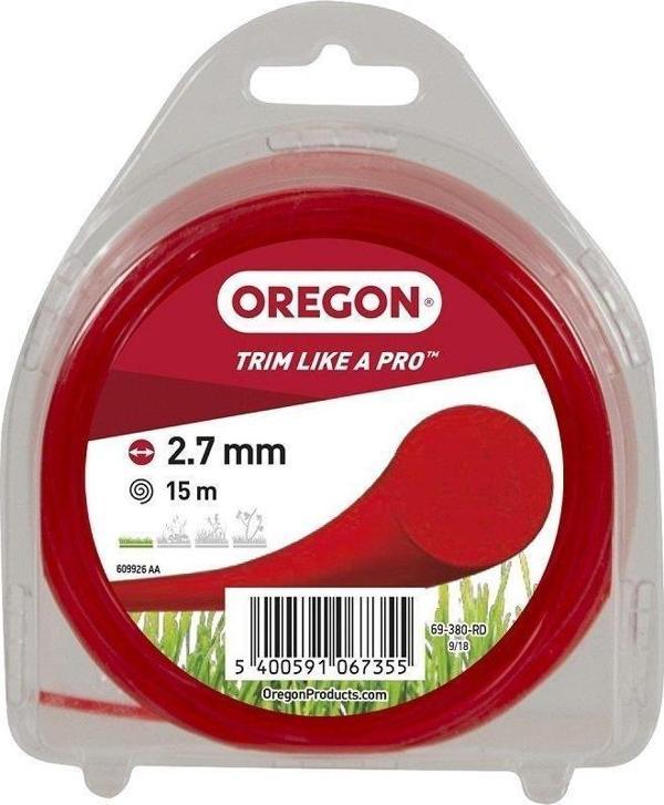 Oregon 69-380-RD Misina 2.7mm 15 Metre Kırmızı Yuvarlak - Image 1