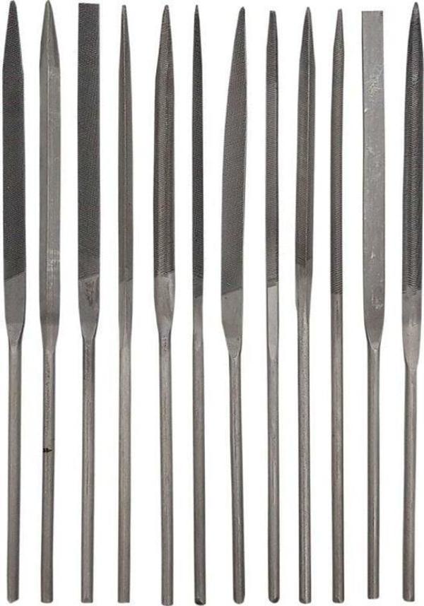 Three Files Saatçi Eğe Seti 14cm 12 Parça - Image 1