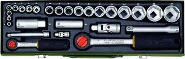Proxxon INDUSTRIAL 1/4'' & 1/2'' Cırcır Kollu Otomotiv Lokma Takımı // 23020 - Image 1