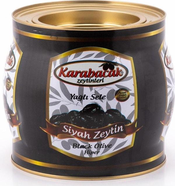 Karabacak Zeytin Siyah Zeytin Hiper Boy 2 Kg Teneke - Image 1