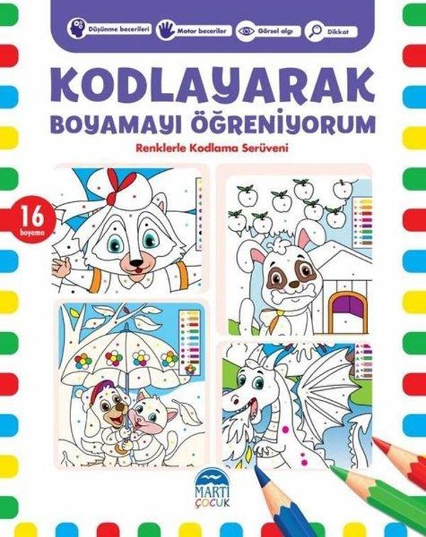 Kodlayarak Boyamayı Öğreniyorum 1 - Renklerle Kodlama Serüveni - Martı Yayınları Yayınevi - Image 1