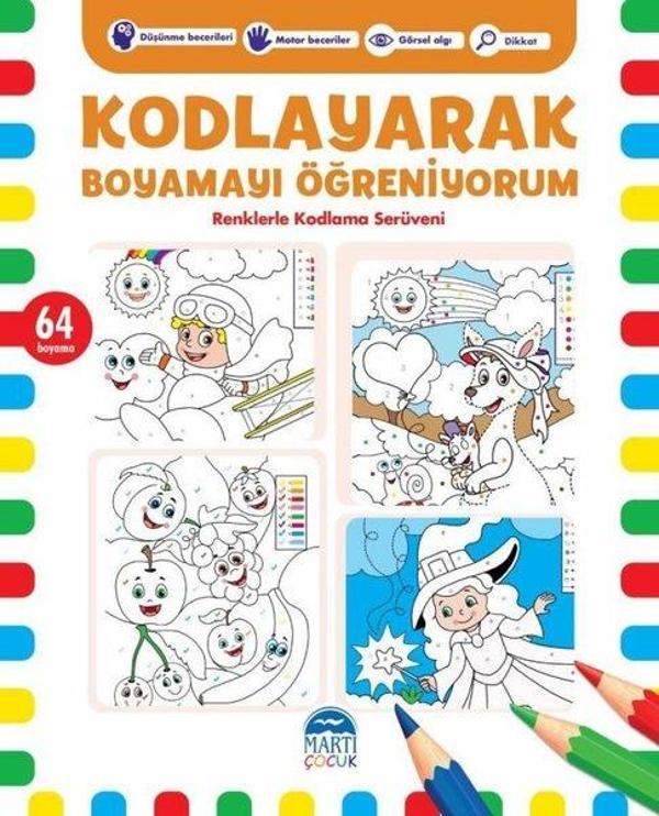 Kodlayarak Boyamayı Öğreniyorum 7 - Renklerle Kodlama Serüveni - Martı Yayınları Yayınevi - Image 1