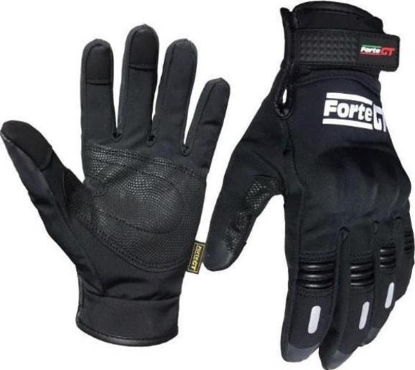 FORTE GT 07 Su Geçirmez Reflektif Softshel Motosiklet Eldiveni Siyah S Beden - Image 1
