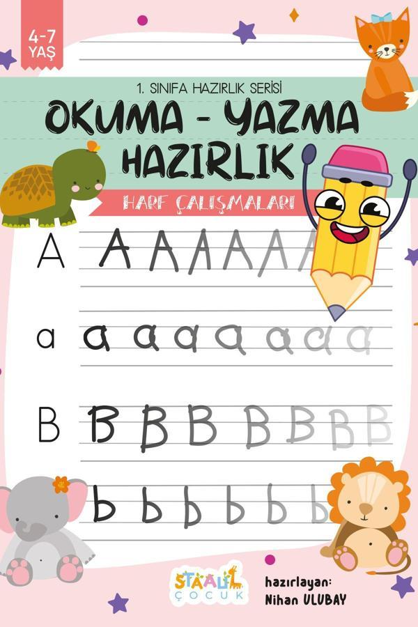 1. Sınıfa Hazırlık Serisi / Okuma - Yazma Hazırlık / Harf Çalışmaları Aktivite Kitabı - Image 1