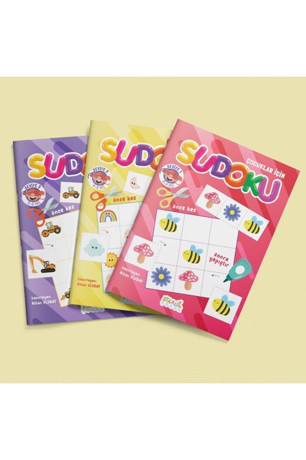 Çocuklar Için Sudoku 3'lü Set - Seviye 1-2-3 (3 Kitap) - Image 1