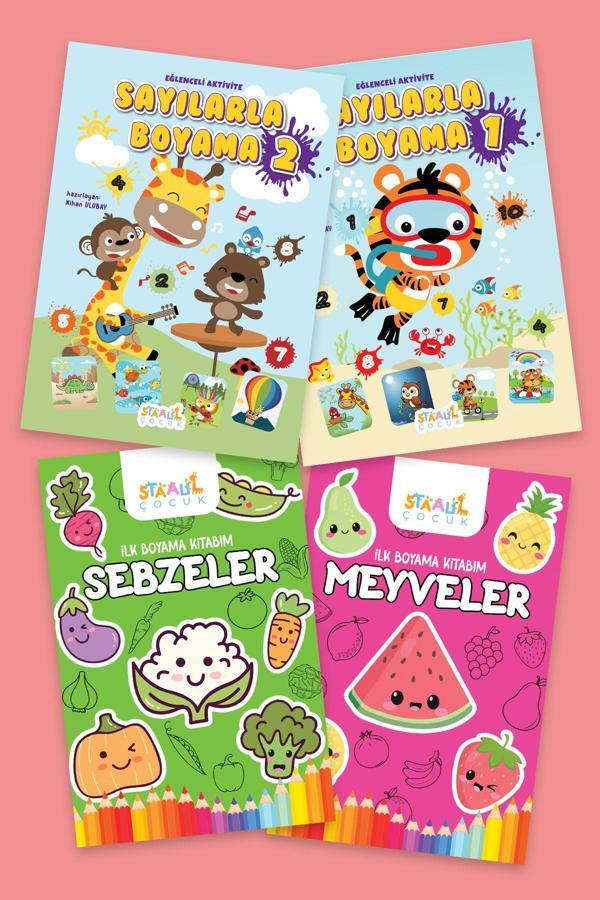 Eğlenceli Boyama Kitapları Seti - 1 (Boyama ve Aktivite Kitapları) - Image 1