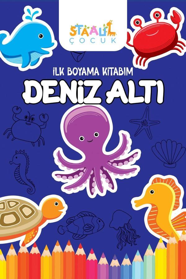 İlk Boyama Kitabım - Deniz Altı (BÜYÜK RESİMLİ BOYAMA KİTABI) - Image 1