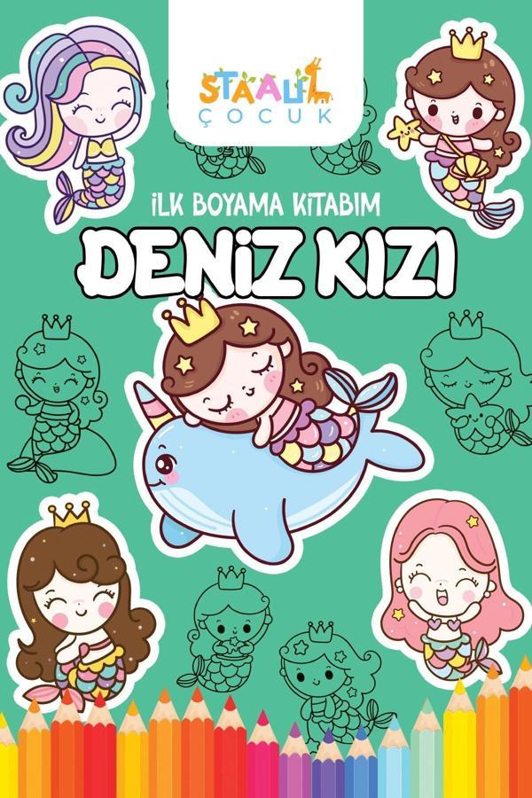 İlk Boyama Kitabım - Deniz Kızı (BÜYÜK RESİMLİ BOYAMA KİTABI) - Image 1