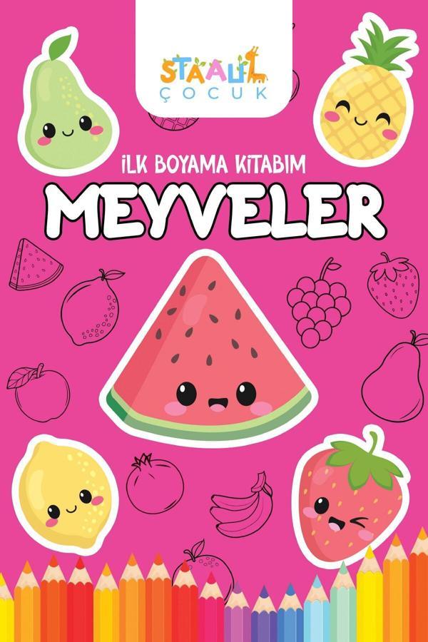 İlk Boyama Kitabım - Meyveler (BÜYÜK RESİMLİ BOYAMA KİTABI) - Image 1