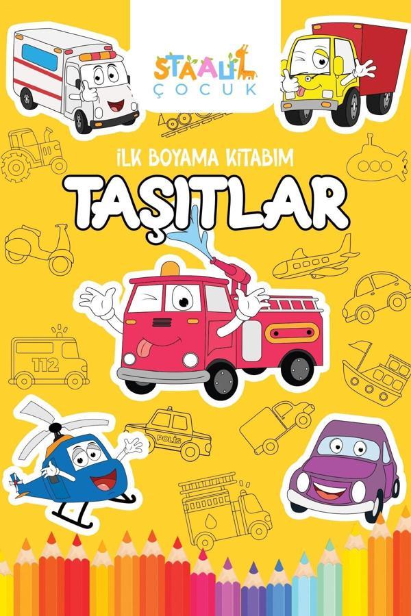 İlk Boyama Kitabım - Taşıtlar (BÜYÜK RESİMLİ BOYAMA KİTABI) - Image 1