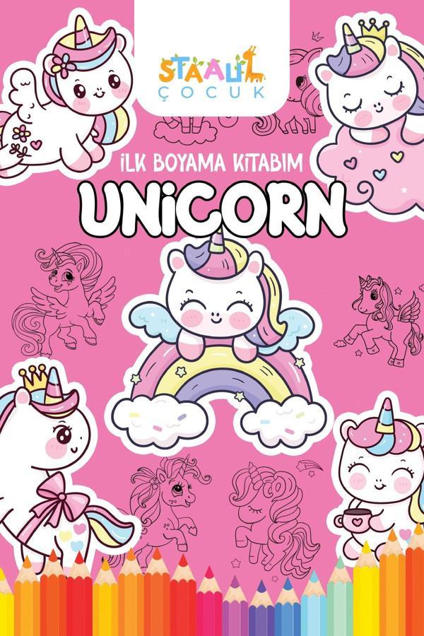 İlk Boyama Kitabım - Unicorn (BÜYÜK RESİMLİ BOYAMA KİTABI) - Image 1