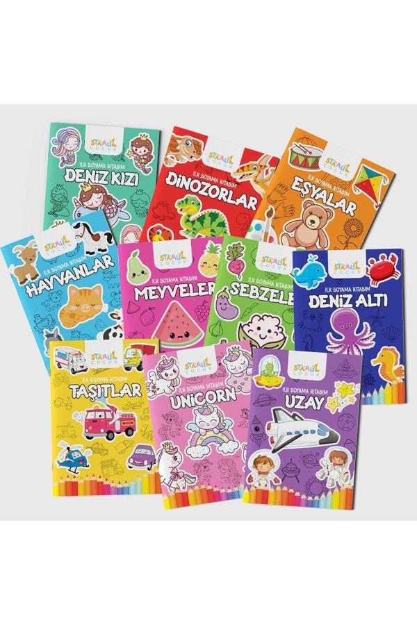 İlk Boyama Kitabım Serisi - 10 Kitap (BÜYÜK RESİMLİ BOYAMA KİTABI) - Image 1