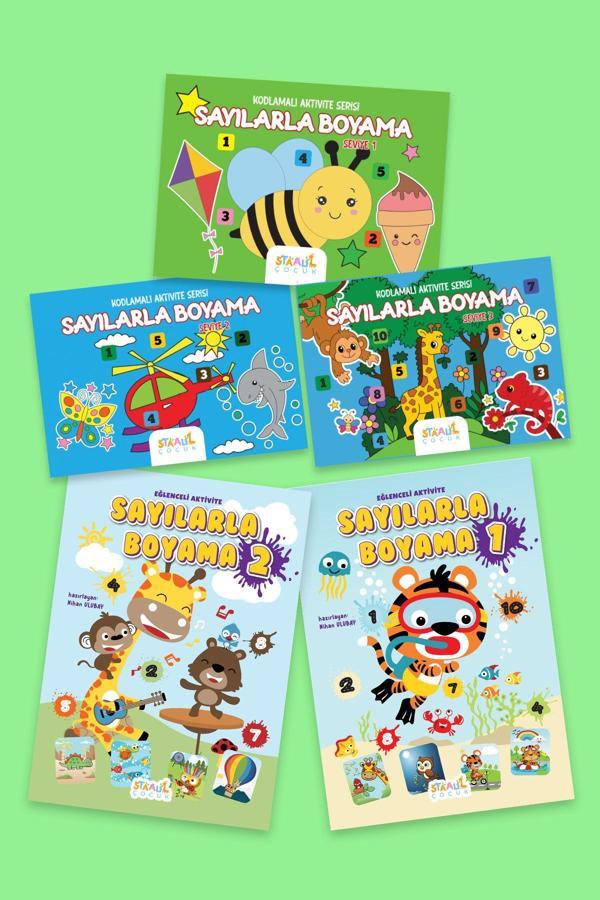 Kodlamalı Aktivite Serisi - Sayılarla Boyama Kitabı Seti - 5 Kitap - Image 1