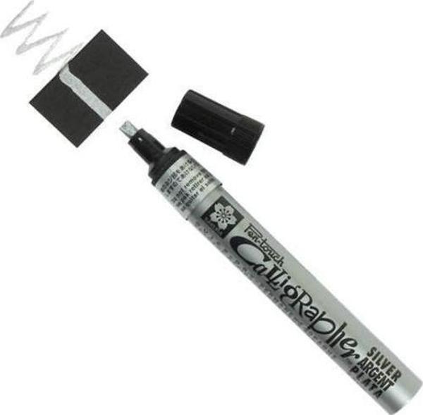 Sakura Pen-Touch Calligrapher Gümüş Yaldız Kaligrafi Kalemi 5 mm - Image 1