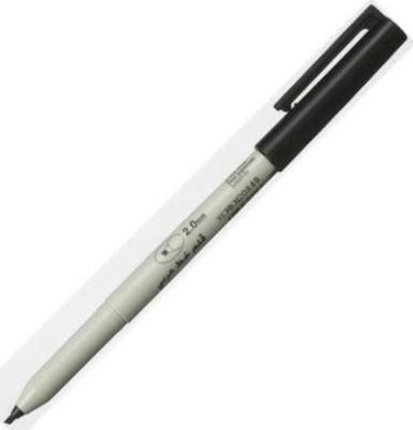Sakura Calligraphy Pen Yan Kesik 2 mm Siyah - Image 1