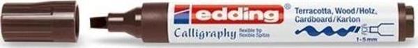 Edding 1455 Esnek Uçlu Kaligrafi Kalemi 5 mm Koyu Kahve - Image 1