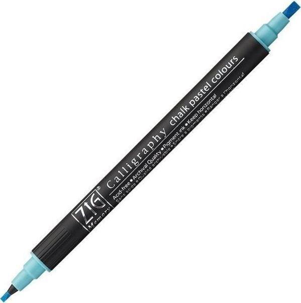 Zig Calligraphy Chalk Pastel Çift Uçlu Kaligrafi Kalemi PASTEL MAVİ - Image 1