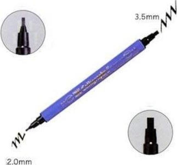 Zig Kaligrafi Kalemi Çift Uçlu 2 mm + 3.5 mm Siyah - Image 1