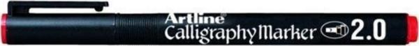 Artline Permanent Kaligrafi Kalemi 2.0 mm Kırmızı - Image 1