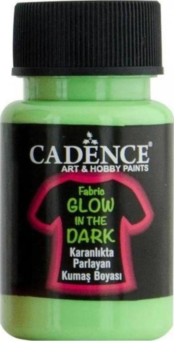 Cadence Fabric Glow In The Dark Karanlıkta Parlayan Kumaş Boyası 50 ml Koyu Yeşil - Image 1