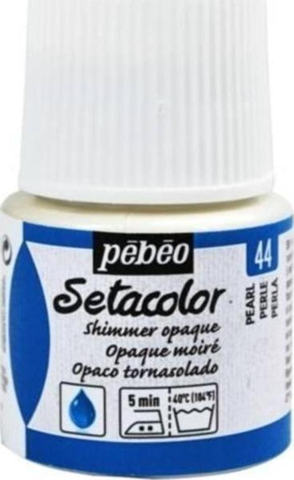 Pebeo Setacolor Shimmer (Pırıltılı) Opak Kumaş Boyası 44 PEARL - Image 1