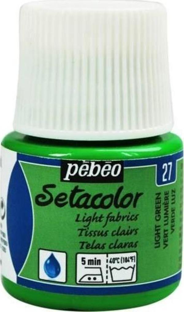 Pebeo Setacolor Light Fabric (Transparan) Kumaş Boyası 27 LIGHT GREEN - Image 1