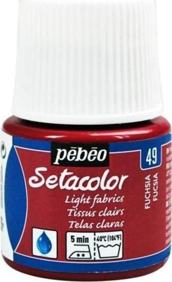 Pebeo Setacolor Light Fabric (Transparan) Kumaş Boyası 49 FUCHSIA - Image 1
