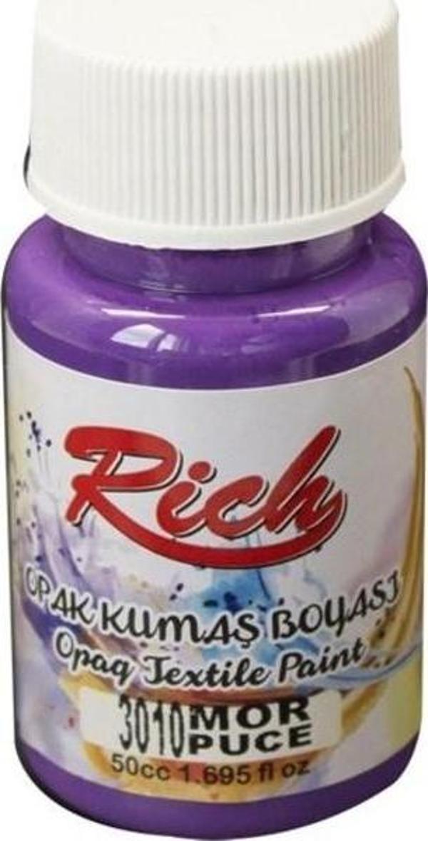 Rich Opak Kumaş Boyası 50 cc. 3010 MOR - Image 1