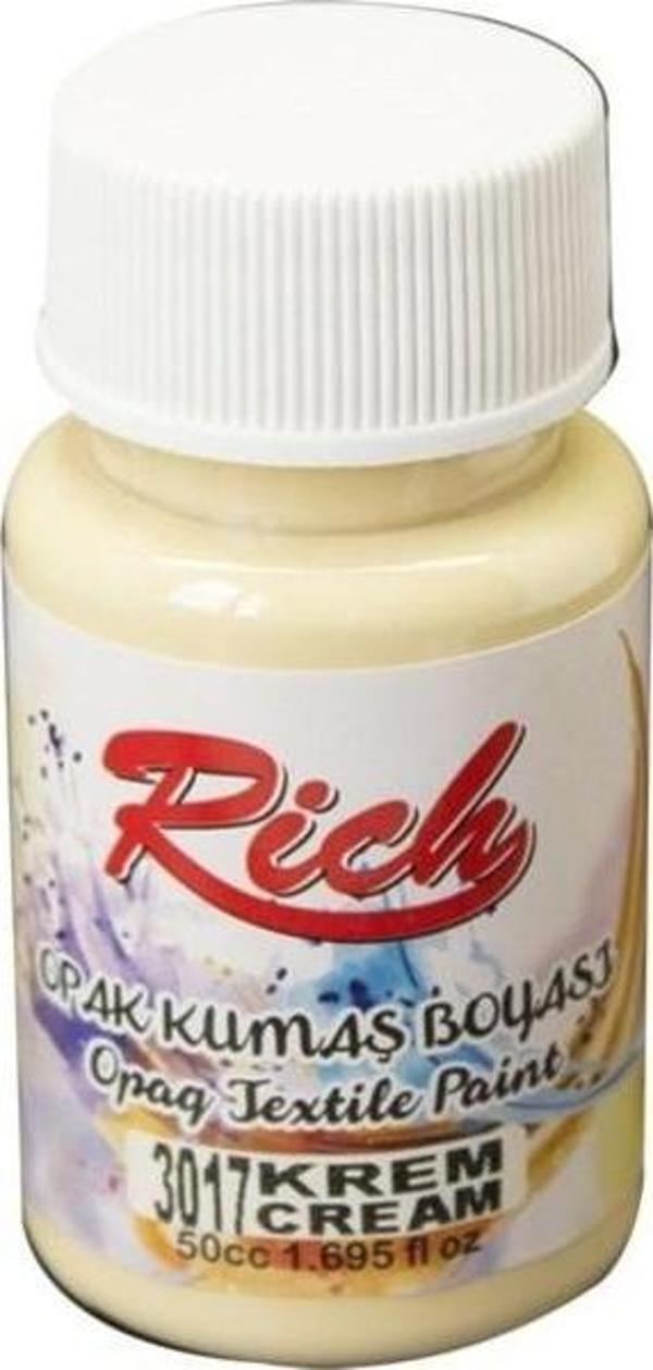 Rich Opak Kumaş Boyası 50 cc. 3017 KREM - Image 1