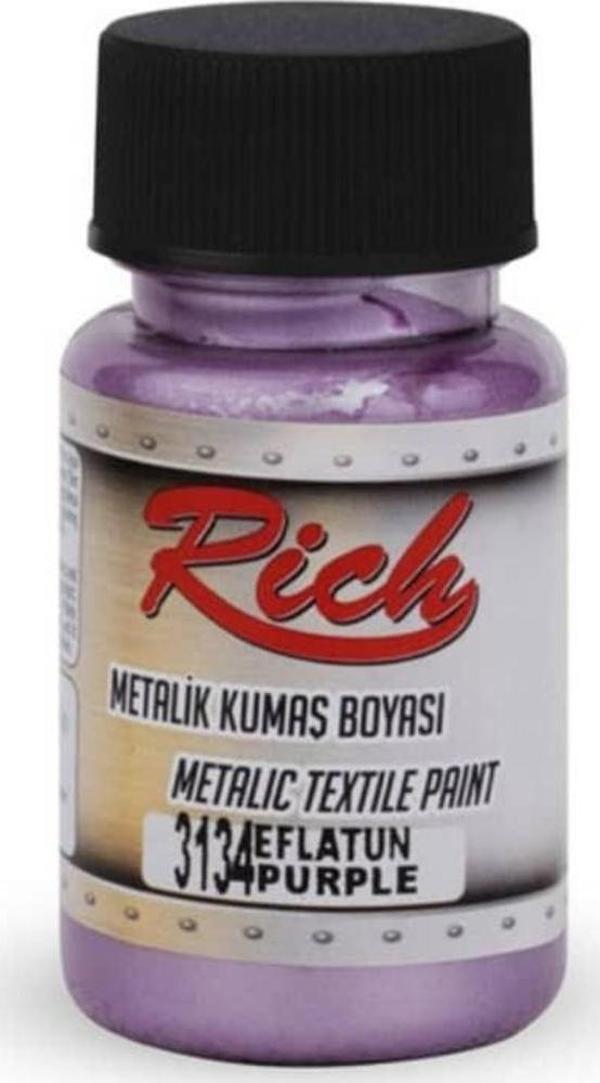 Rich Metalik Kumaş Boyası 50 cc. 3134 EFLATUN - Image 1