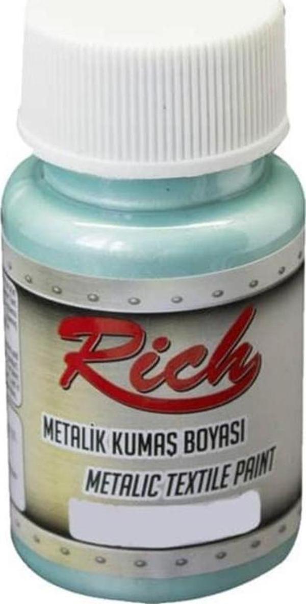 Rich Metalik Kumaş Boyası 50 cc. 3140 BUZ YEŞİLİ - Image 1