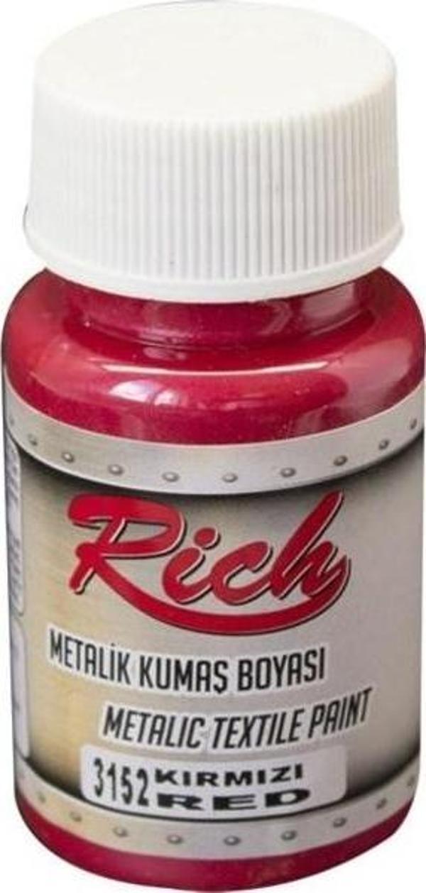Rich Metalik Kumaş Boyası 50 cc. 3152 KIRMIZI - Image 1