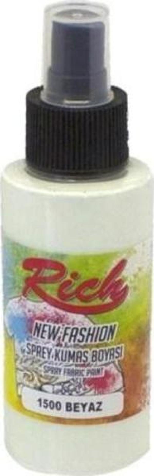 Rich New Fashion Sprey Kumaş Boyası 100 cc. 1500 BEYAZ - Image 1