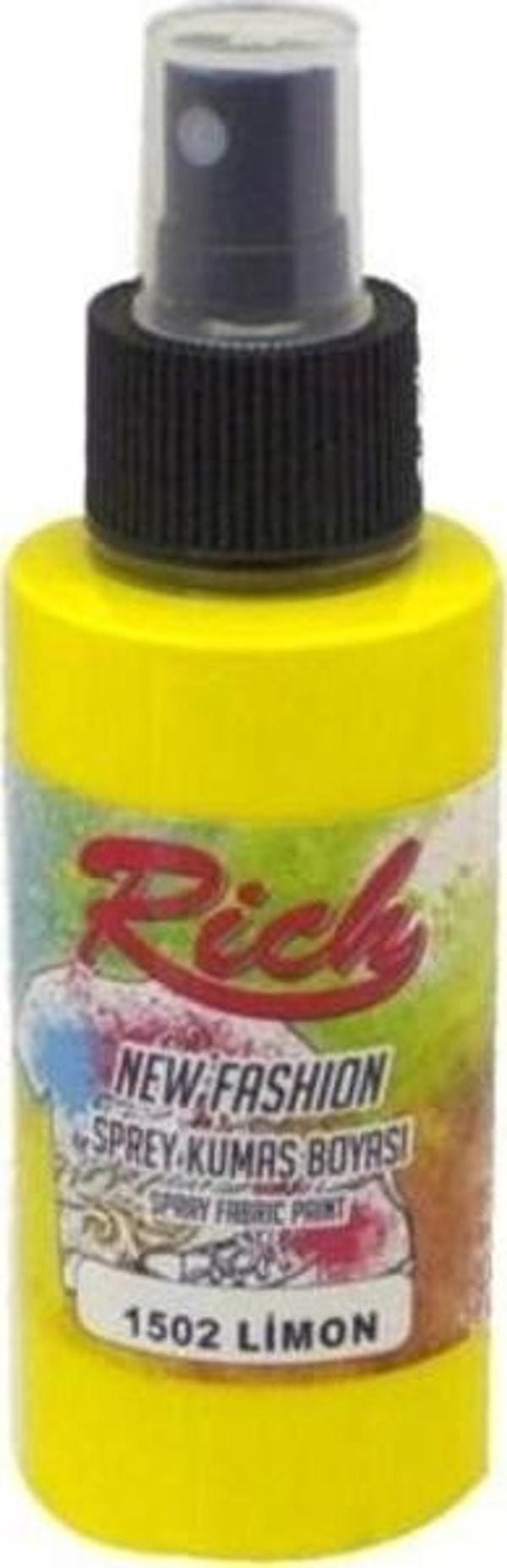 Rich New Fashion Sprey Kumaş Boyası 100 cc. 1502 LİMON SARI - Image 1