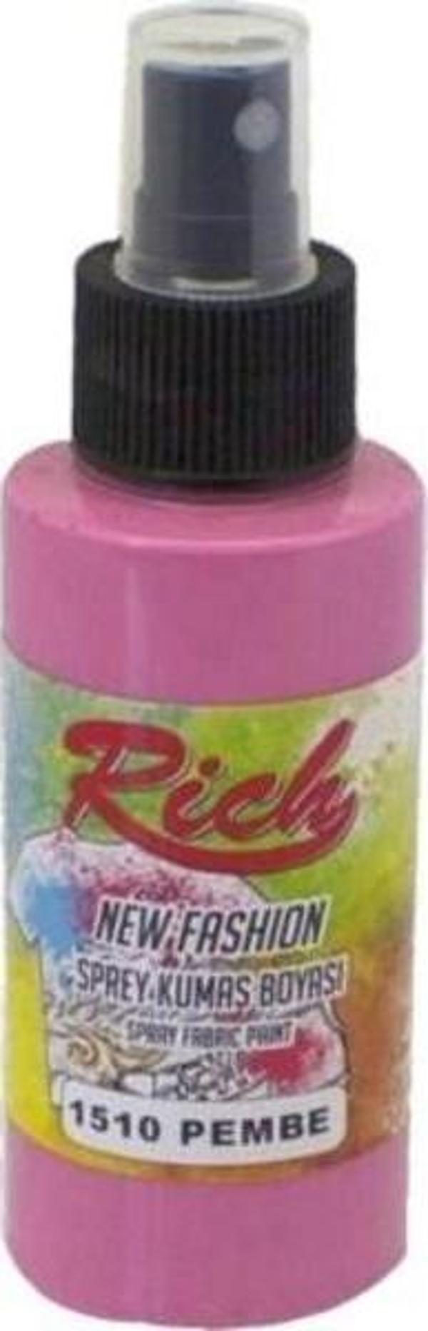Rich New Fashion Sprey Kumaş Boyası 100 cc. 1510 PEMBE - Image 1