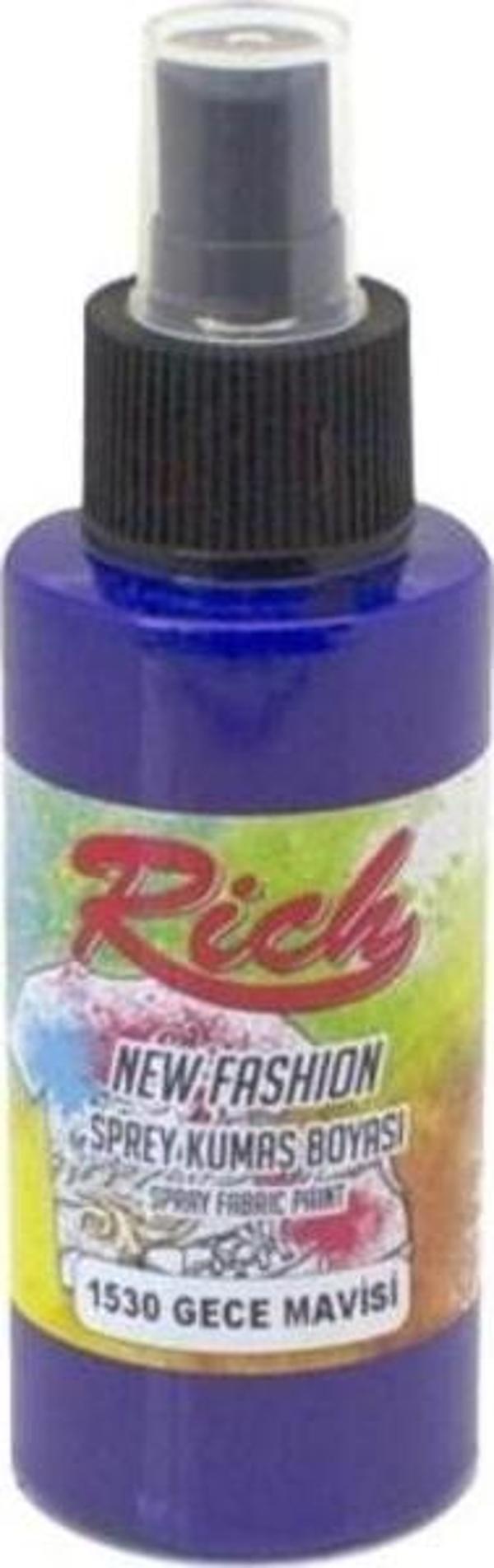 Rich New Fashion Sprey Kumaş Boyası 100 cc. 1530 GECE MAVİSİ - Image 1