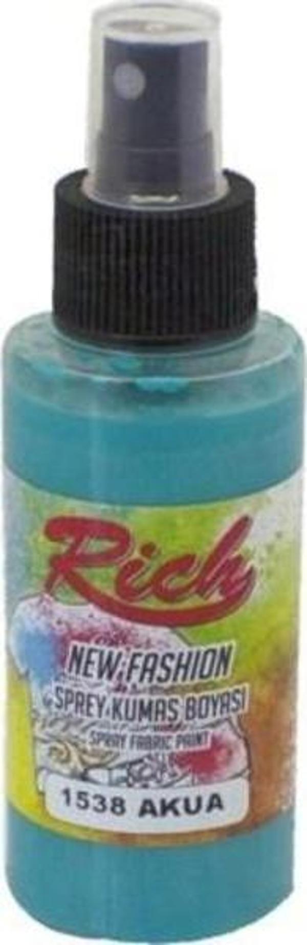 Rich New Fashion Sprey Kumaş Boyası 100 cc. 1538 AQUA - Image 1