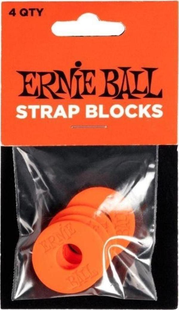 Ernie Ball P05620 Strap Blocks 4PK Sthb Org. 4'lü Paket - Image 1