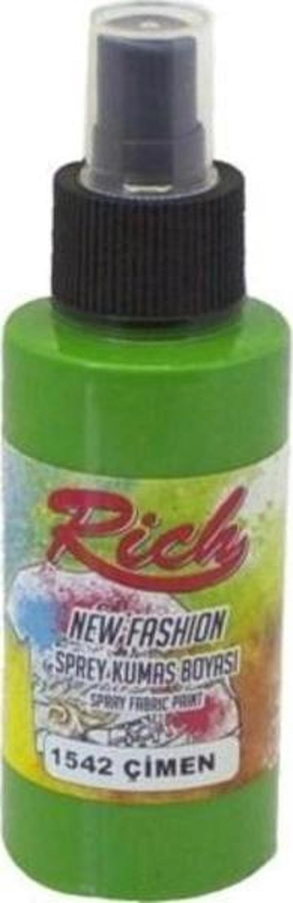 Rich New Fashion Sprey Kumaş Boyası 100 cc. 1542 ÇİMEN - Image 1