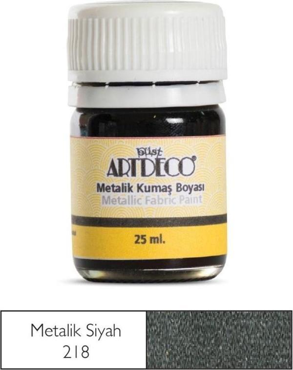 Artdeco Metalik Kumaş Boyası 218 Siyah - Image 1