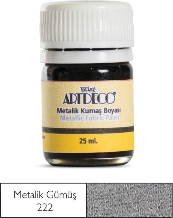 Artdeco Metalik Kumaş Boyası 222 Gümüş - Image 1