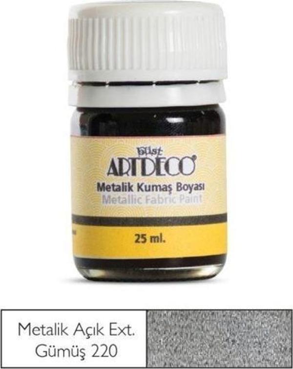 Artdeco Metalik Kumaş Boyası 222ex Ekstra Gümüş - Image 1