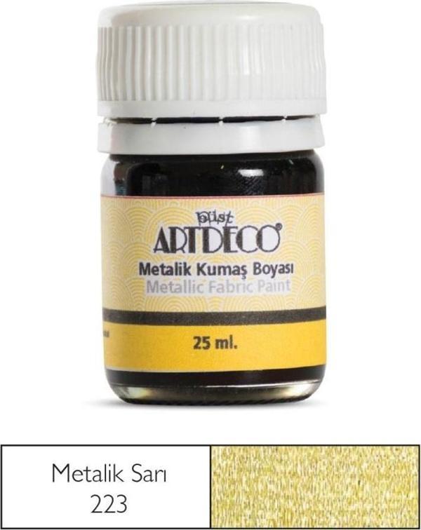 Artdeco Metalik Kumaş Boyası 223 Sarı - Image 1